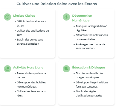 cultiver une relation saine avec les écrans